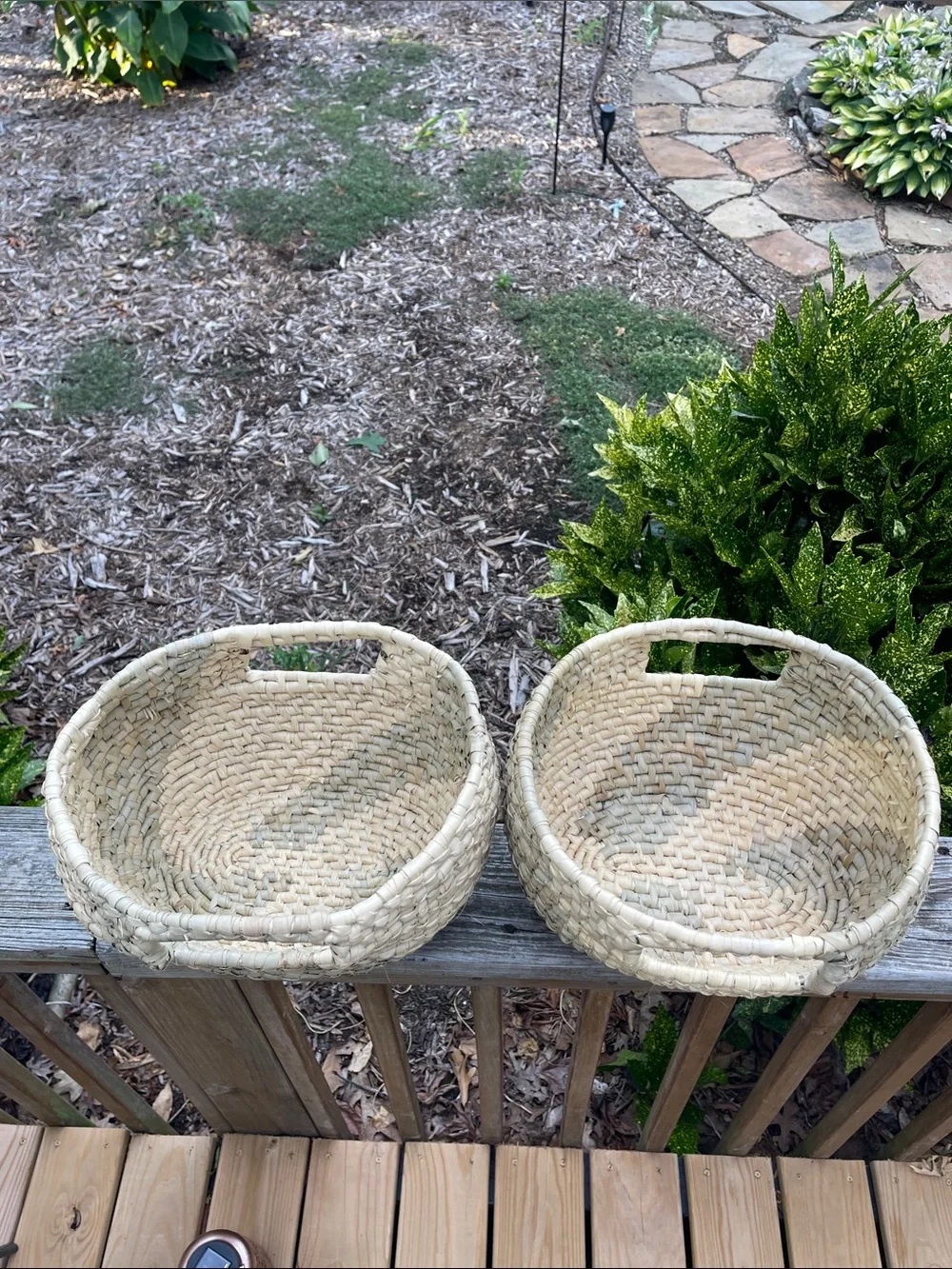 Anthropologie Seagrass Storage Basket set